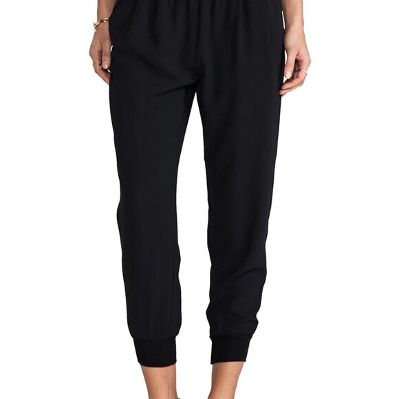 Joie Mariner Cropped Jogger in Black - Picture 2 of 5